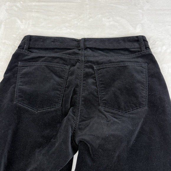 Talbots Velvet Pants Womens 8P Black Flawless Five Pocket Straight Curvy - Picture 5 of 11